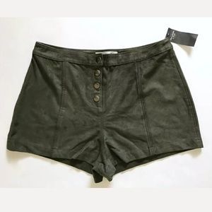 Suede Olive Green Abercrombie Shorts